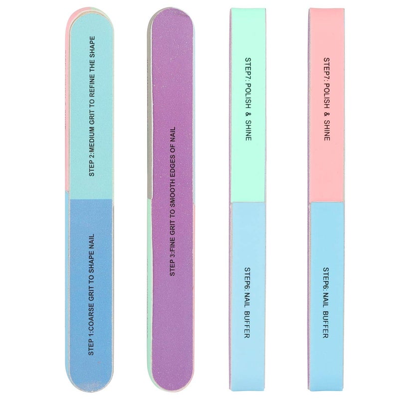 BTYMS 12 Pieces 7 Way Nail Files and Buffers, Professional Nail Buffing Files Buffing Block for Shaping, Contouring, Smoothing, Polishing, Shining Natural Nails - Image 2